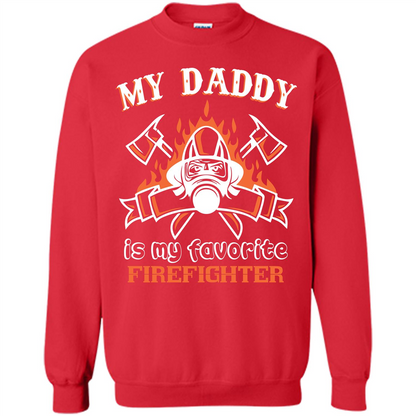 Firefighter daddy T-shirt My Daddy Is My Favorite Firefighter Red
