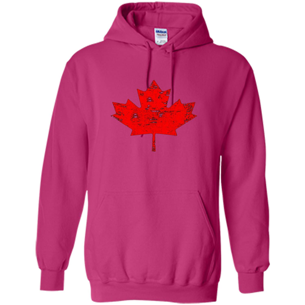 Canada Day T-Shirt. Canada Maple Flag Distressed T-shirt Heliconia