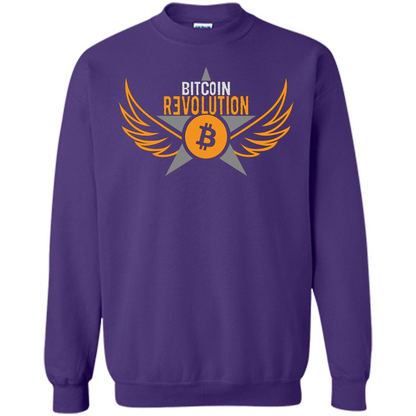 Bitcoin T-shirt Cool Cryptocurrency Revolution BTC Logo T-shirt Orange