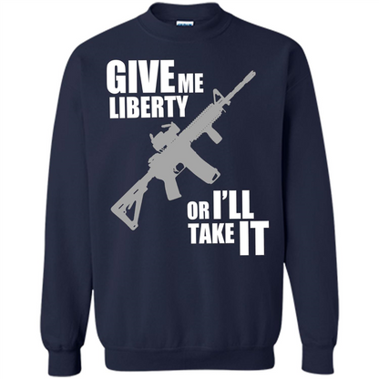 Give Me Liberty Or I'll Take It T-Shirt Navy