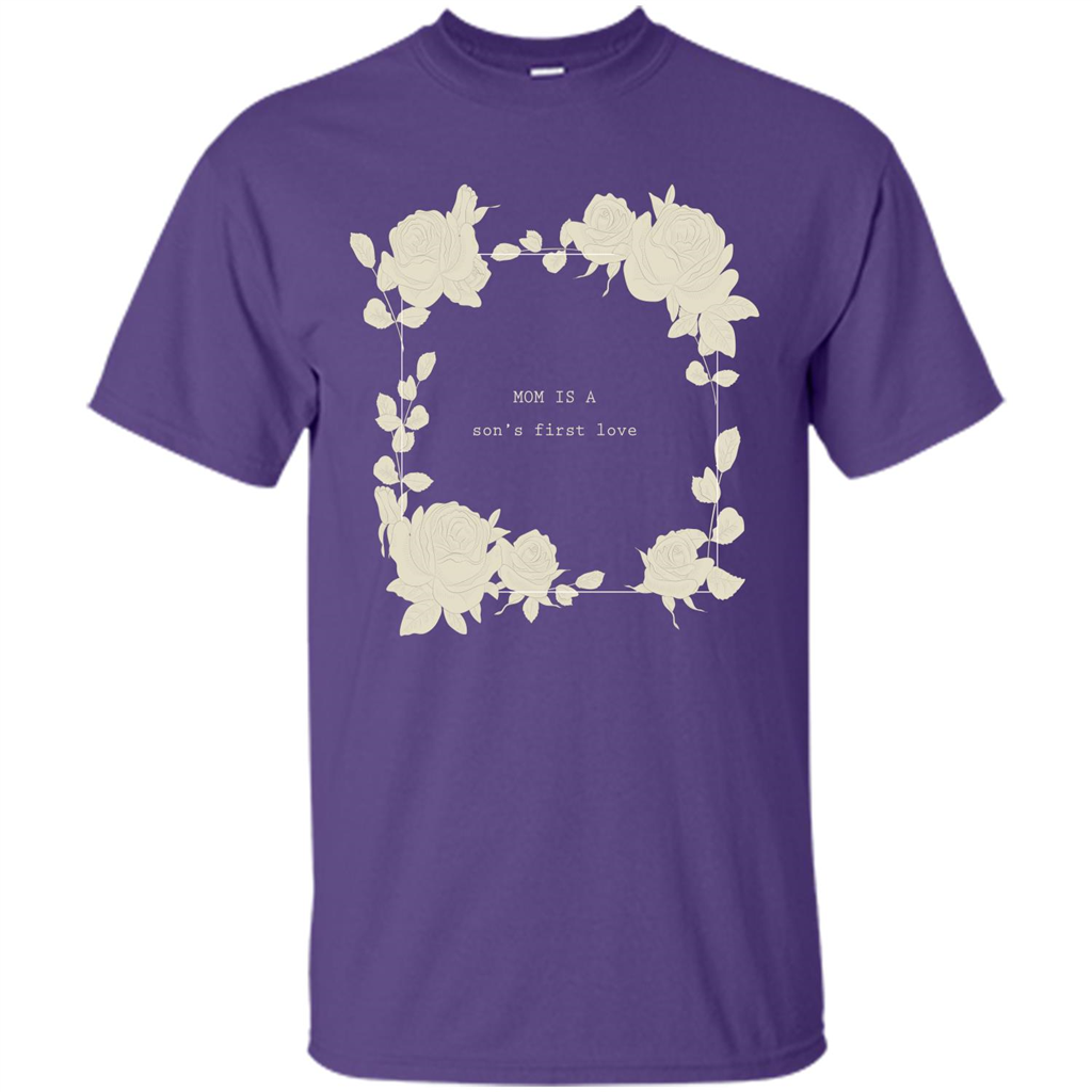 Mommy t-shirt Mom Is A Son's First Love Purple