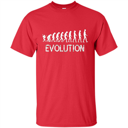 Evolution Biology Monkey To Human T-Shirt Red