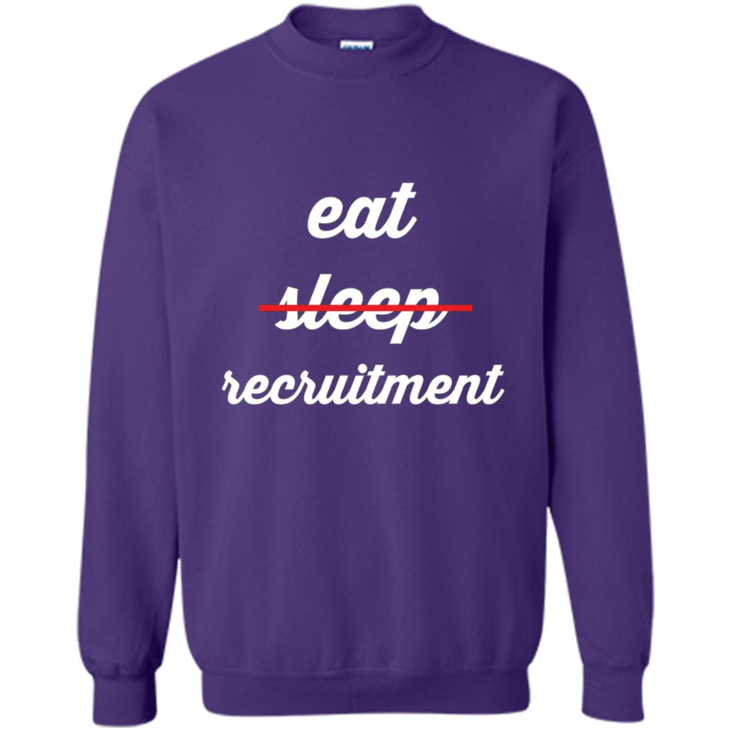 Eat Sleep Recruitment T-shirt Purple