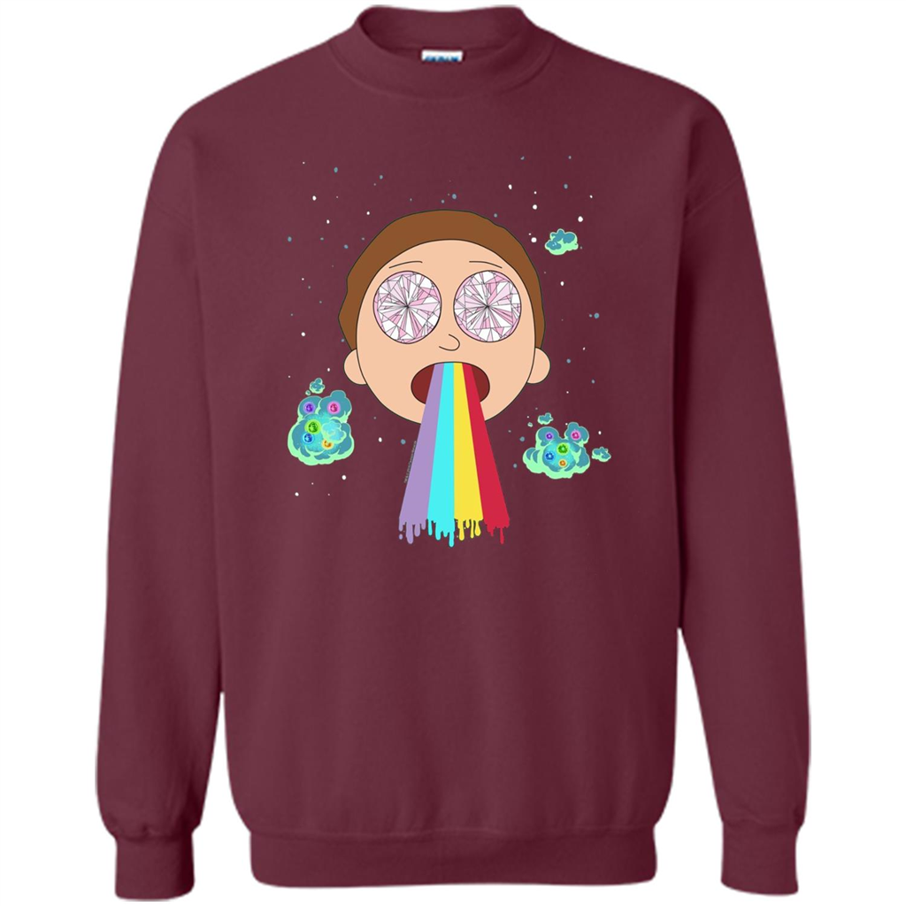 Cartoon Lovers T-shirt Space Morty Maroon