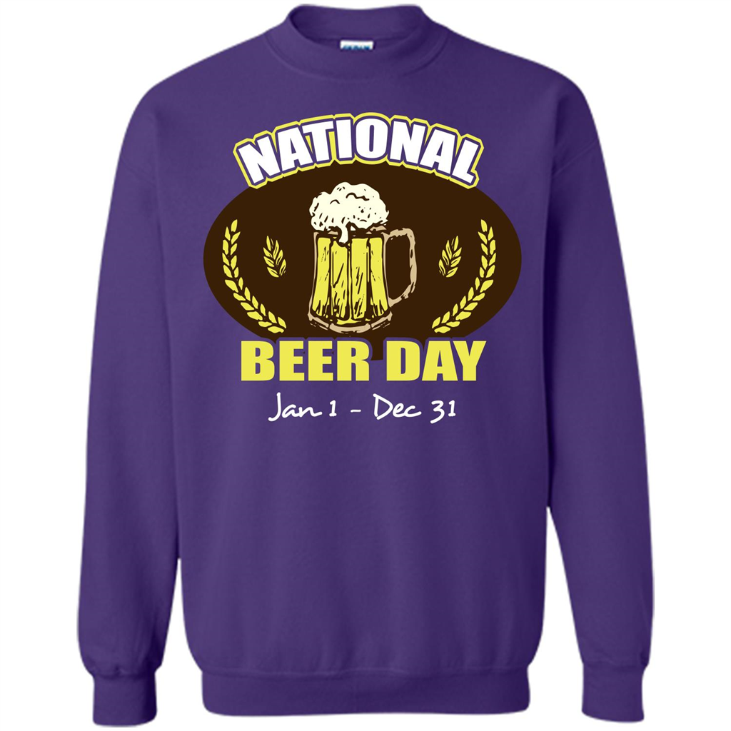 Beer T-shirt National Beer Day Jan1-Dec 31 Orange