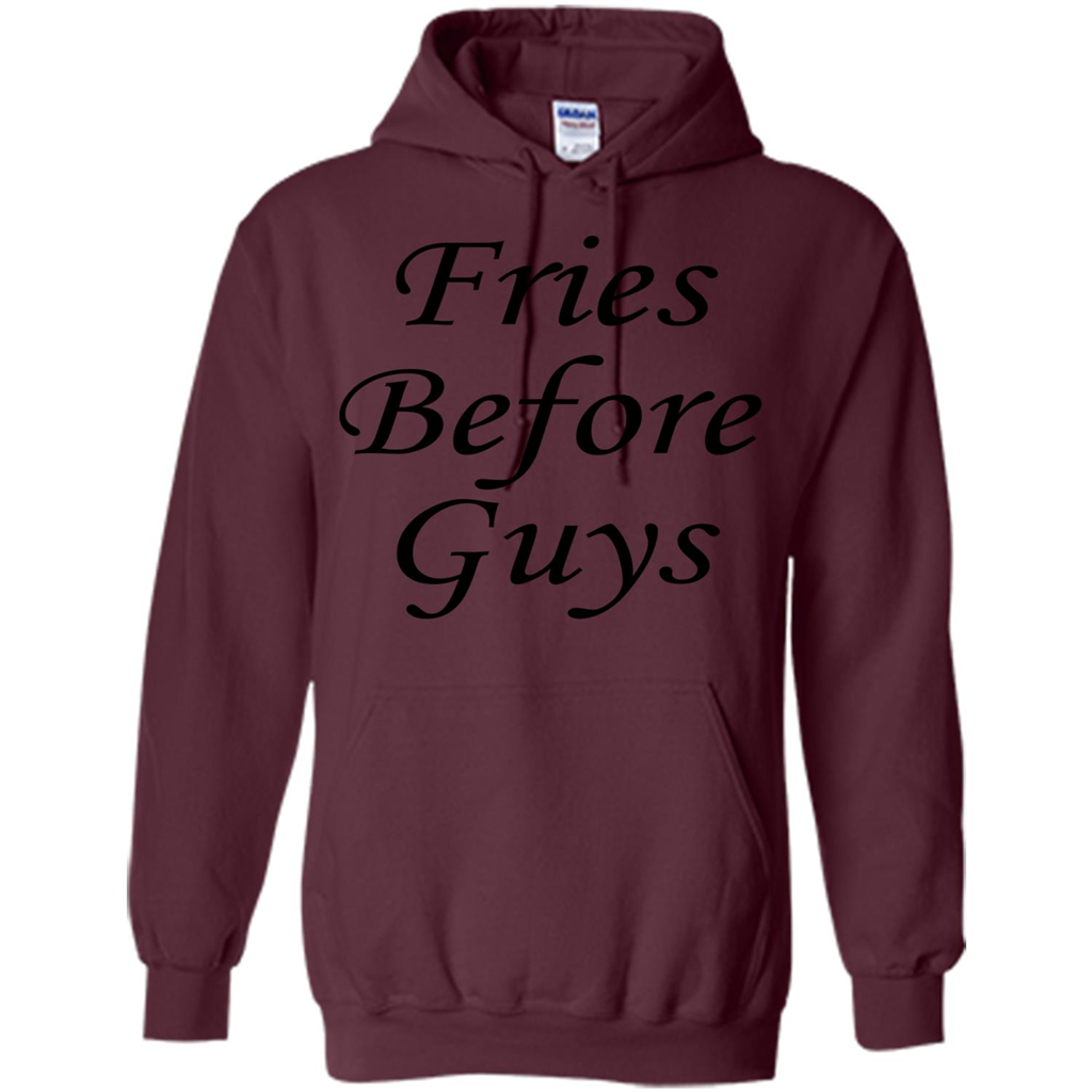 Fries Before Guys T-Shirt Maroon