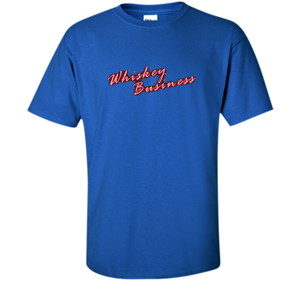 Whiskey Business Drinking 80's T-shirt shirt Royal
