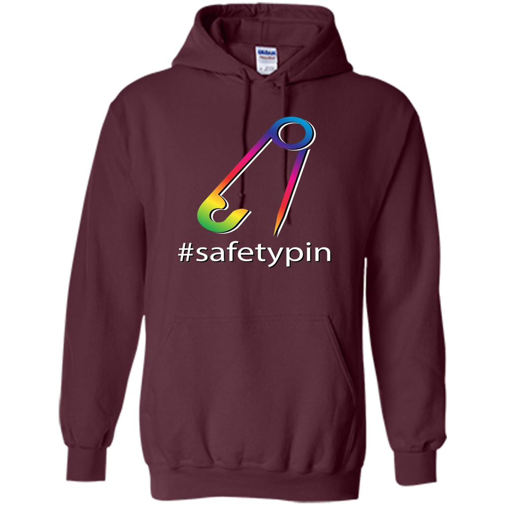 Safety Pin Campaign Against Violence T-Shirt Maroon