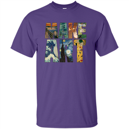 Make Art T-shirt Cool Painting T-shirt Purple