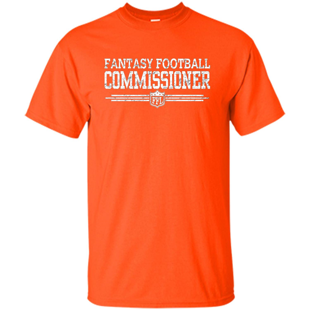 Vintage Fantasy Football Commissioner T-shirt Orange