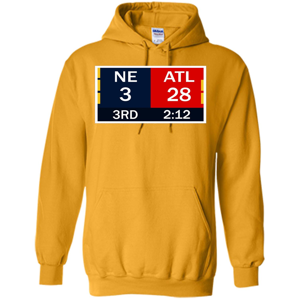 NE 3 ATL 28 Final T-shirt 2 Sides 1 Game Gold