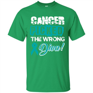 Cancer Awareness T-shirt Cancer Picked The Wrong Diva T-shirt