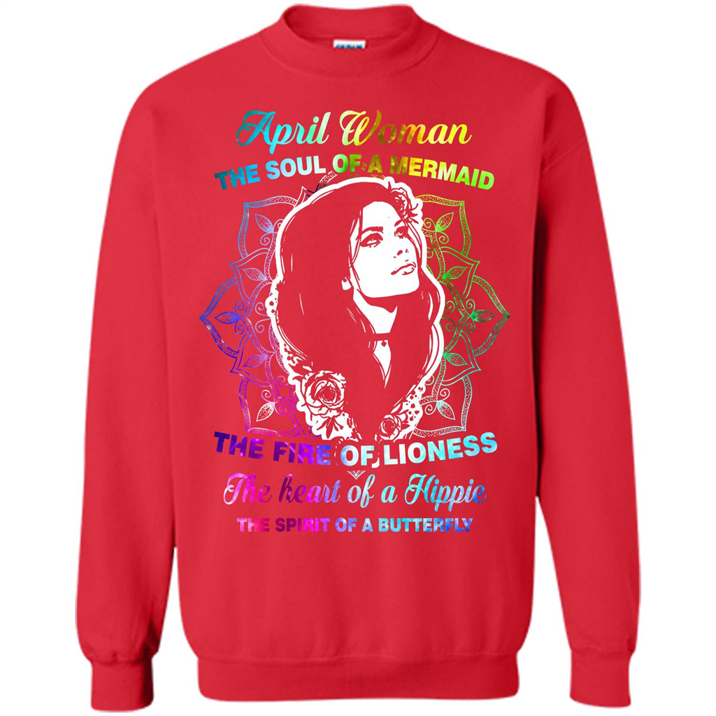 April Woman T-shirt The Heart Of A Hippie Red