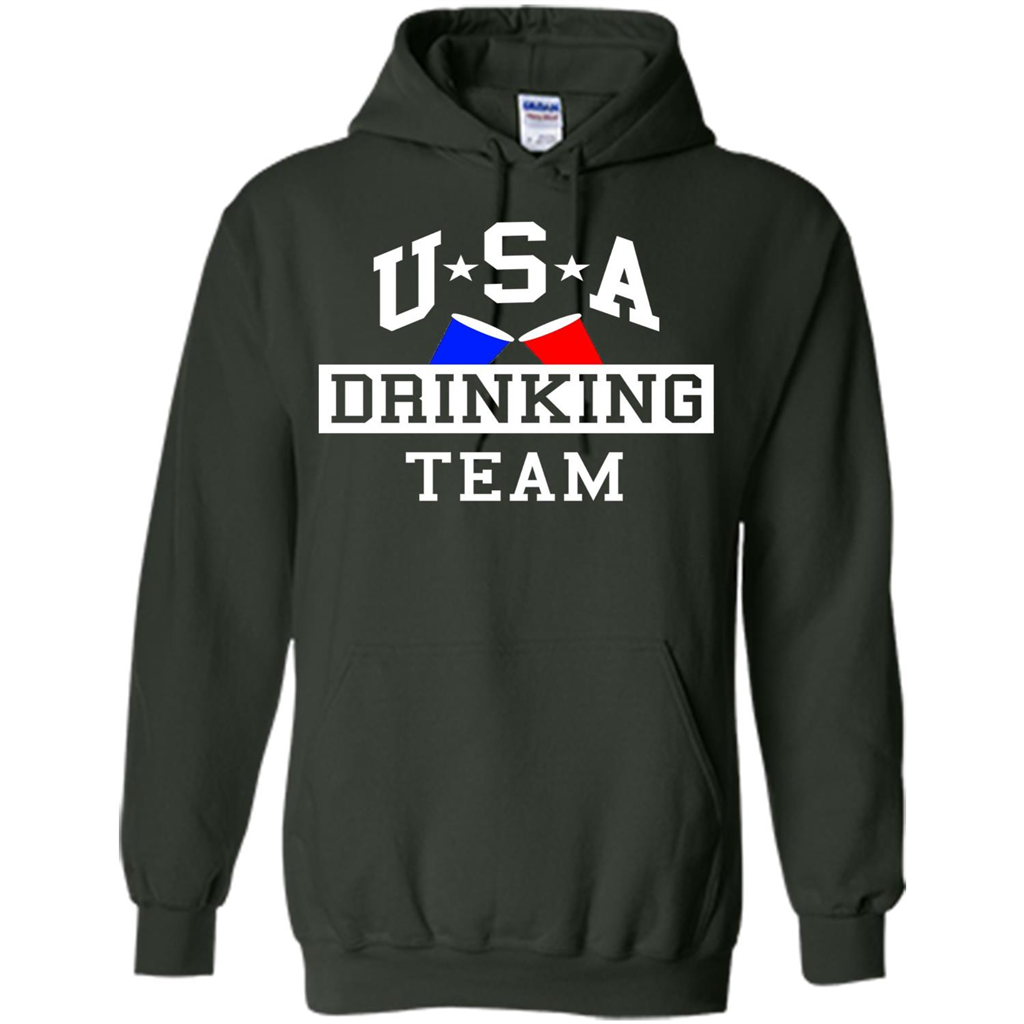 Independence Day T-shirt USA Drinking Team Forest Green