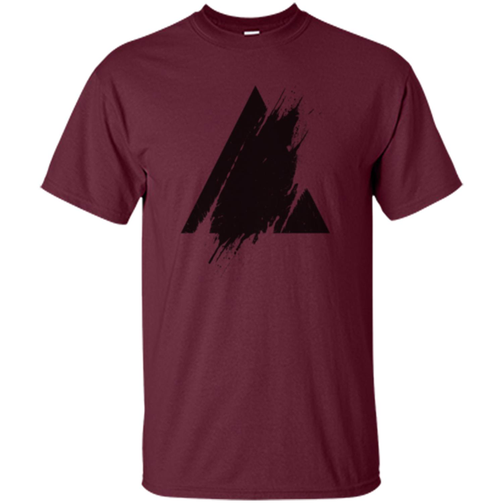 Place Splashed Triangle T-shirt Maroon