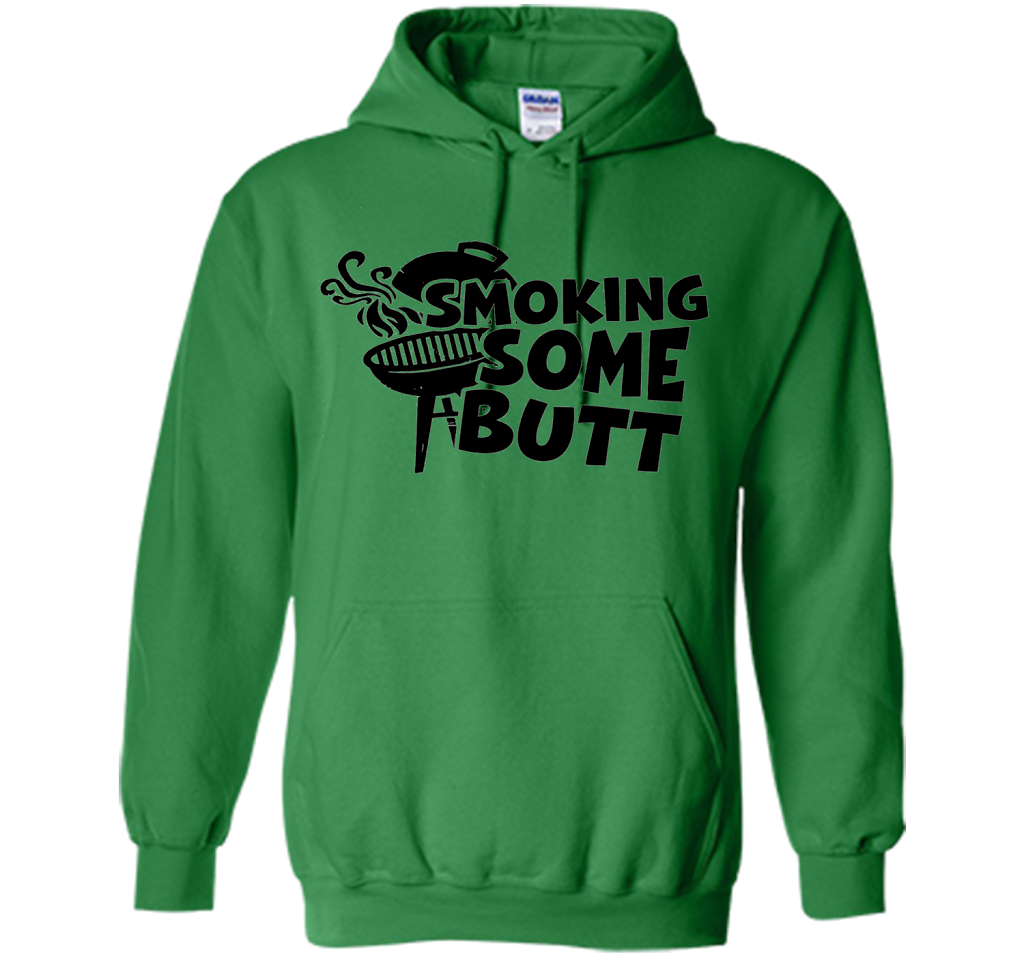 Funny Smoke Some Butt BBQ Barbeque Grilling T-Shirt shirt Irish Green