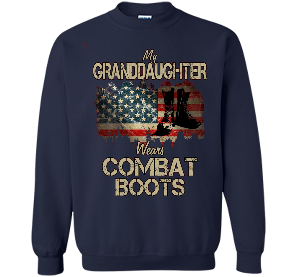 Combat Boots Soldier Granddaughter premium tee t-shirt Navy