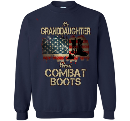 Combat Boots Soldier Granddaughter premium tee t-shirt Navy