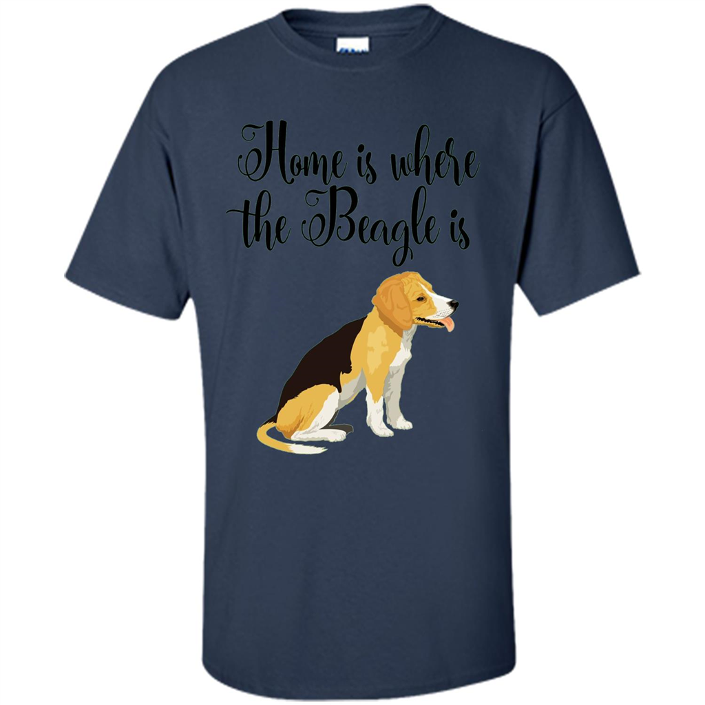 Cute Beagle T-shirt Home Is Where the Beagle Is Navy