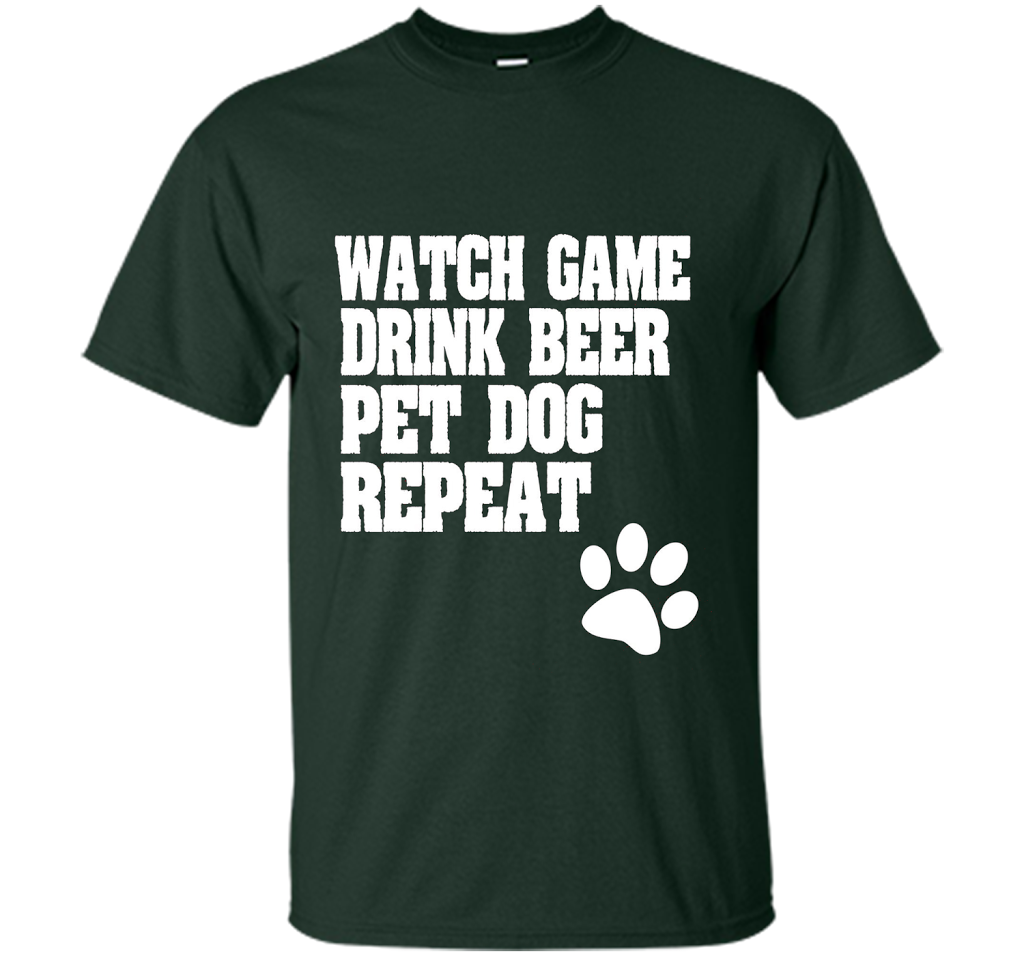 Sports Fan, Beer Drinker, Dog Lover Shirt for men and women shirt Forest Green
