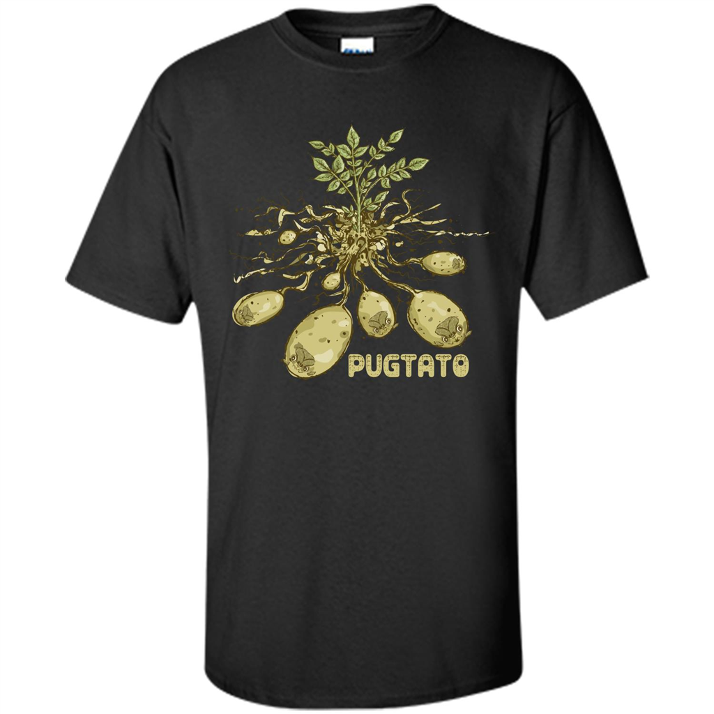 Pug Lover T-shirt Pug Potato Pugtato Black