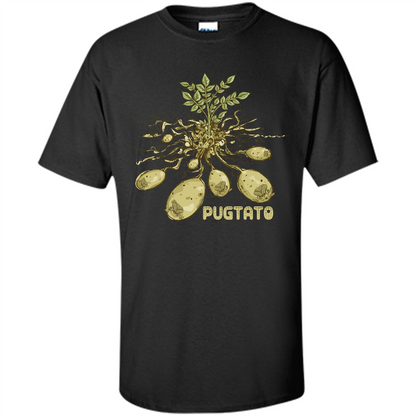 Pug Lover T-shirt Pug Potato Pugtato Black