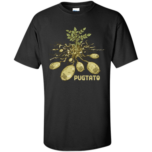 Pug Lover T-shirt Pug Potato Pugtato Black