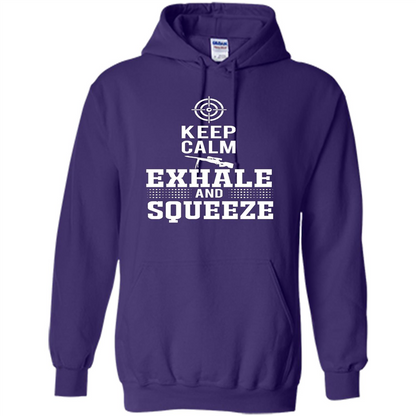 Keep Calm - Exhale and Squeeze T-shirt Purple