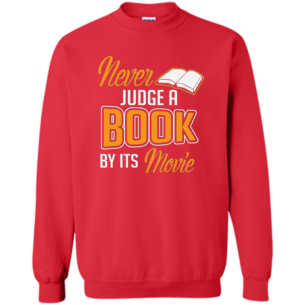 Book Reader T-shirt Never Judge A Book By It's Movie T-shirt Red