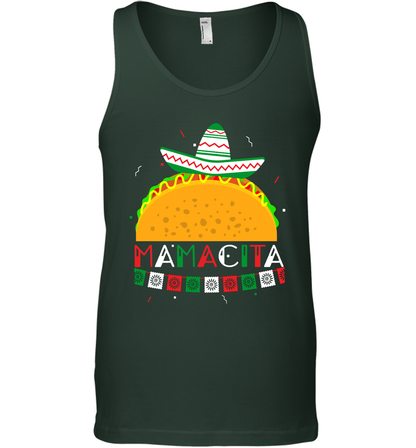 Mamacita Taco Tacos Mexican Cactus Cinco De Mayo Shirt Tank Top Tank Top Forest Green