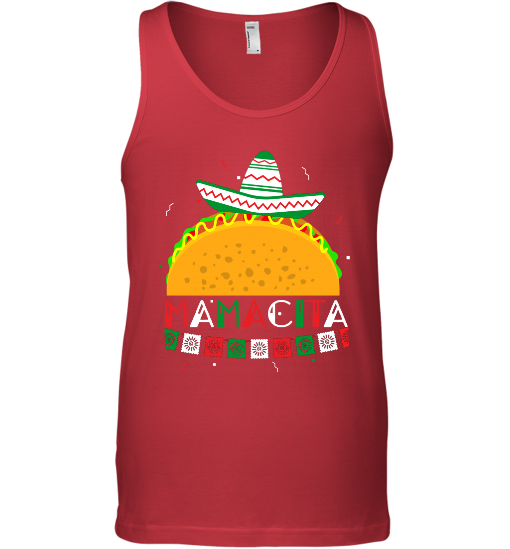 Mamacita Taco Tacos Mexican Cactus Cinco De Mayo Shirt Tank Top Tank Top Red