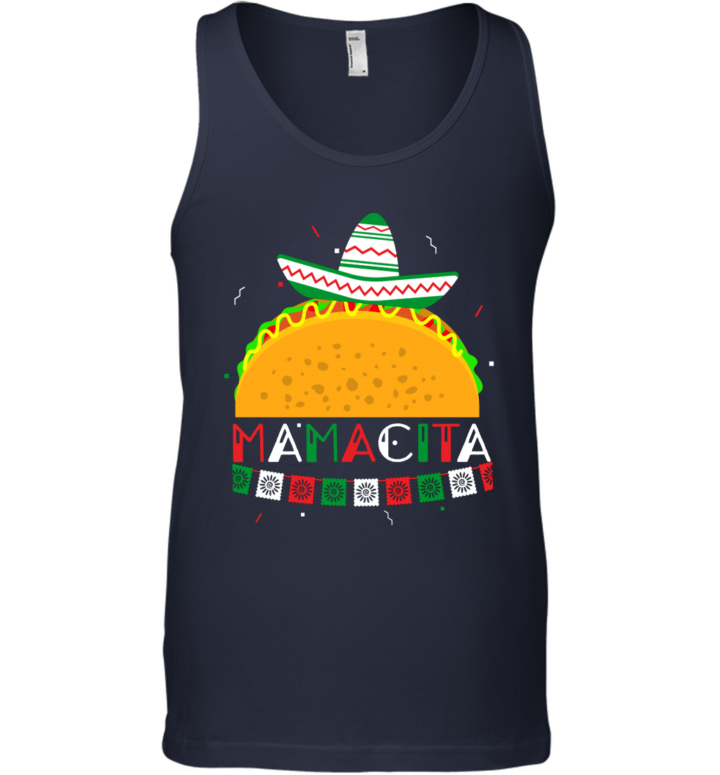Mamacita Taco Tacos Mexican Cactus Cinco De Mayo Shirt Tank Top Tank Top Navy