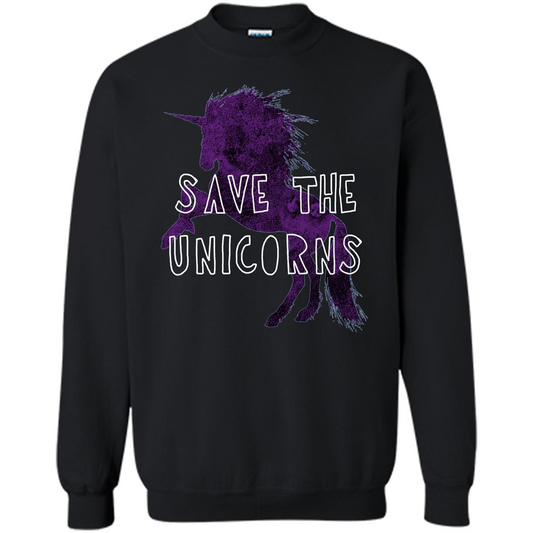 Unicorn T-shirt Save the Unicorns T-shirt Black