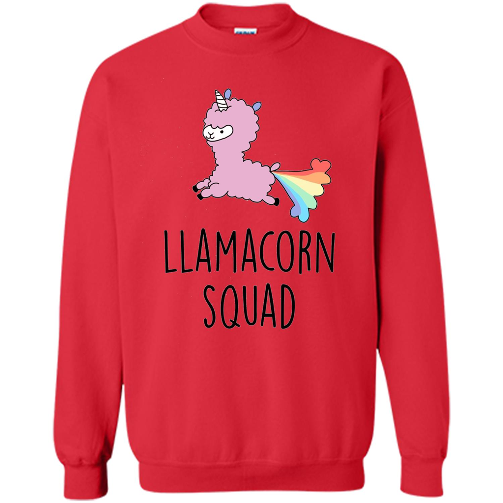 Llamacorn Squad Funny Llama Unicorn T-Shirt Red