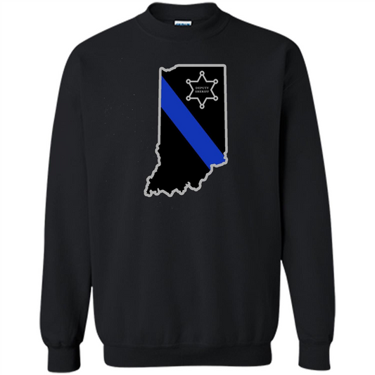 Indiana Sheriff Deputy Thin Blue Line Deputy Sheriff T-shirt Orange