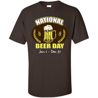 Beer T-shirt National Beer Day Jan1-Dec 31 Dark Chocolate