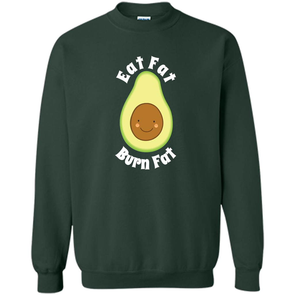 Eat Fat Burn Fat Avocado T-shirt Forest Green