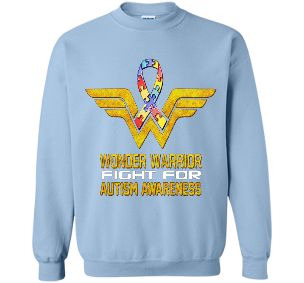 Wonder Warrior Fight For Autism Awareness T-shirt Light Blue