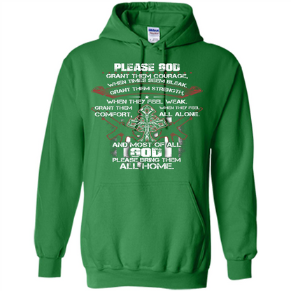 God Bless Our Soldier T-shirt Irish Green