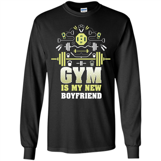 Gym Girl T-shirt Gym Is My New Boyfriend Black