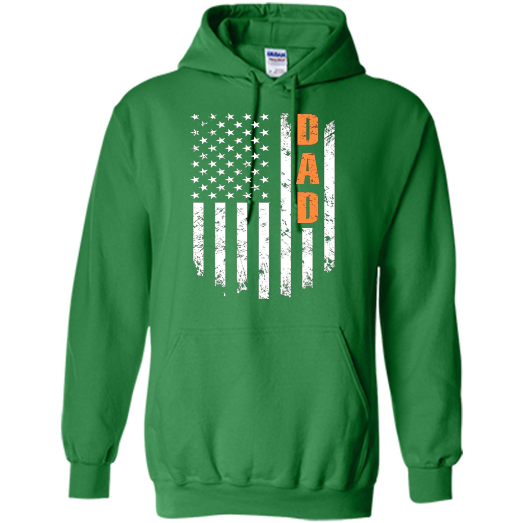 Fathers Day T-shirt American Flag Irish Green