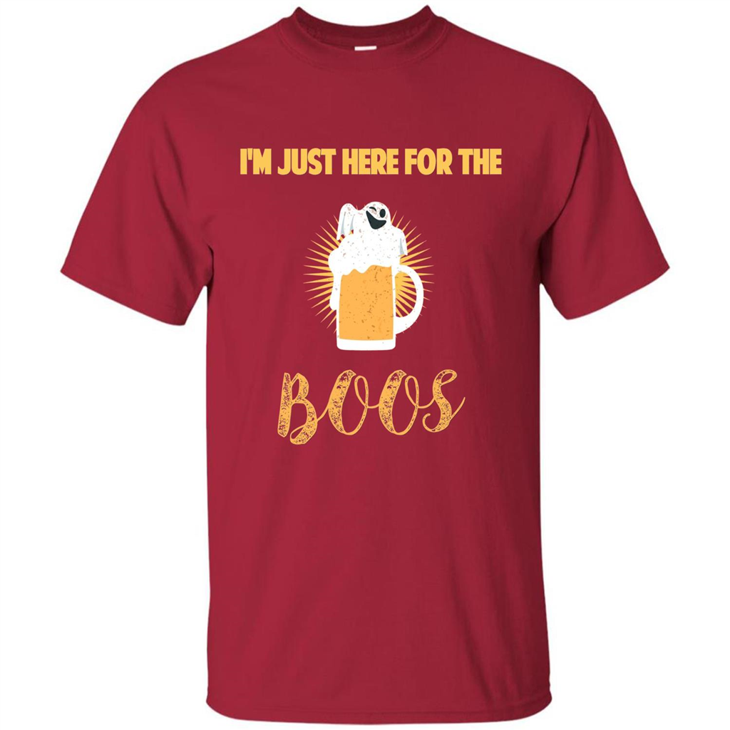 Im Just Here for Boos Funny Halloween T-shirt Cardinal