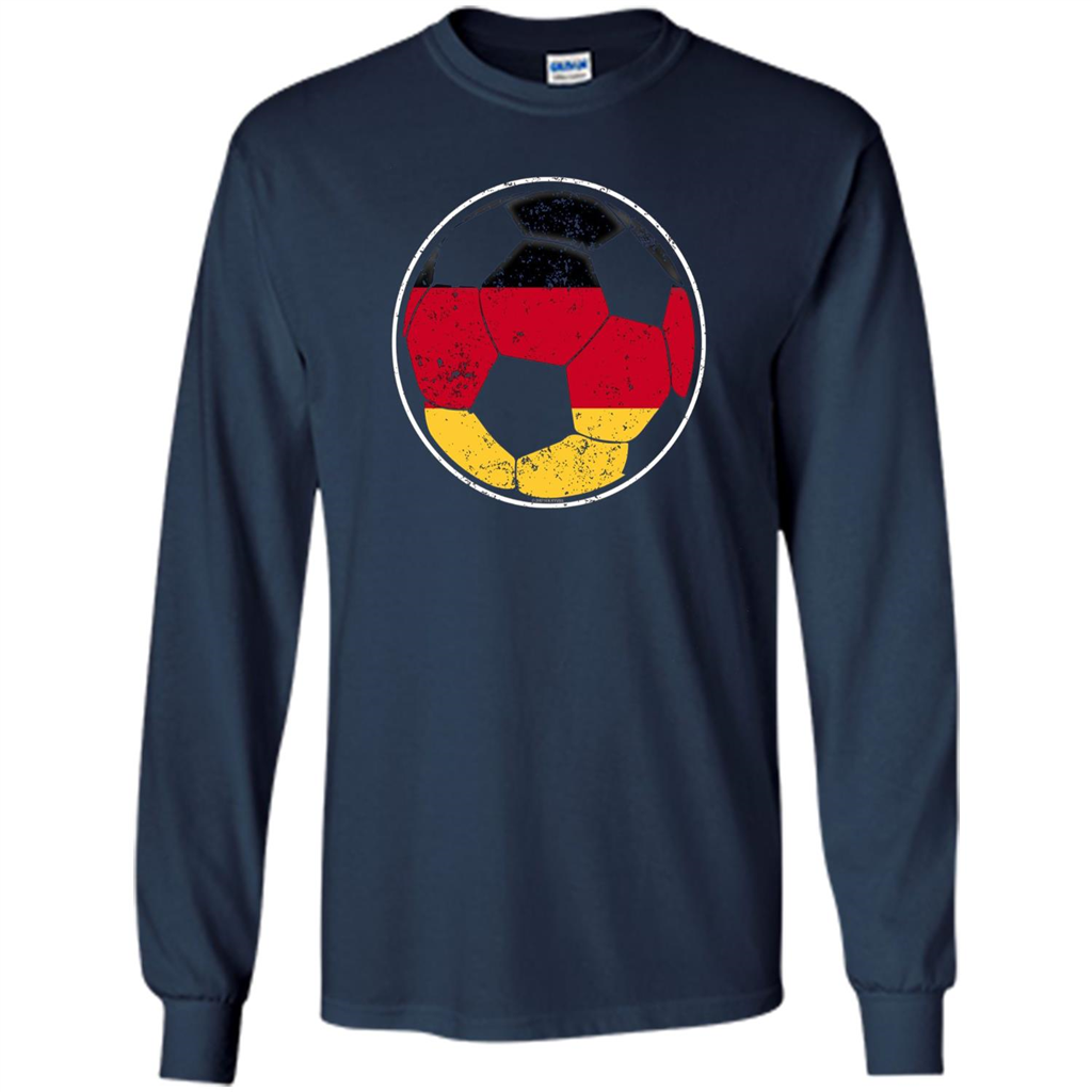 Germany Flag Soccer Ball Flag Soccer T-shirt Navy