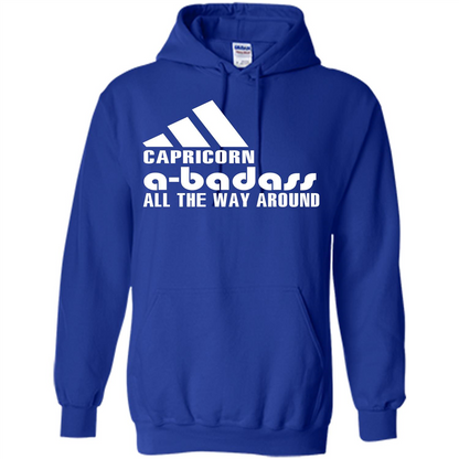 Capricorn A-Badass All The Way Around T-shirt Royal