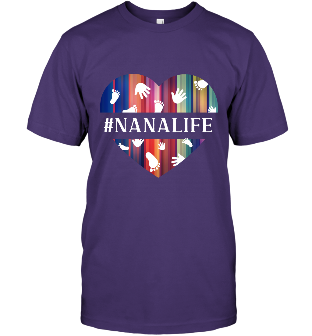 Hash Tag Nana Life Grandmom Shirt T-Shirt Purple