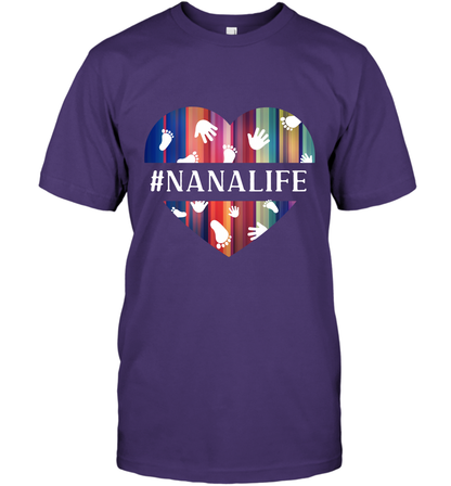 Hash Tag Nana Life Grandmom Shirt T-Shirt Purple