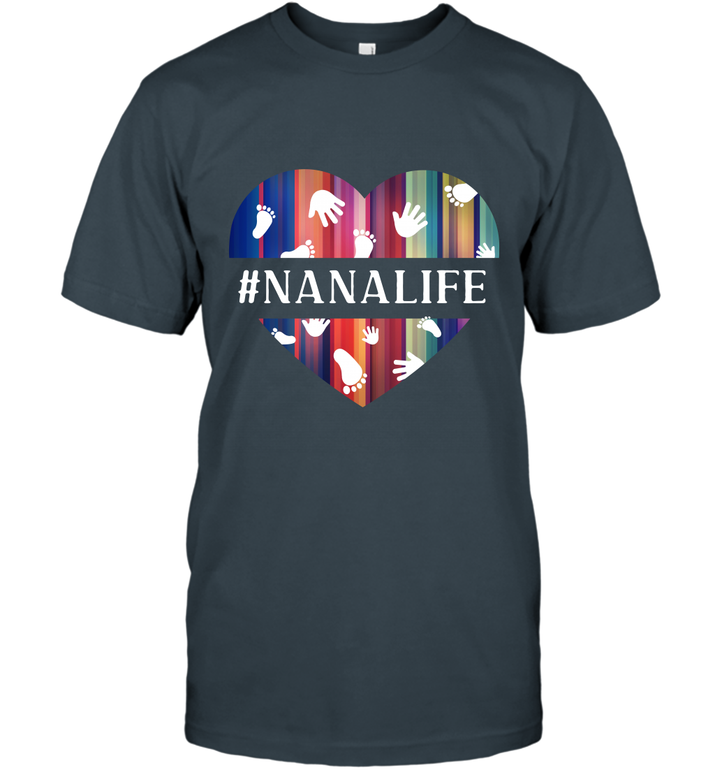 Hash Tag Nana Life Grandmom Shirt T-Shirt Charcoal