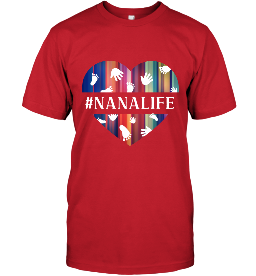 Hash Tag Nana Life Grandmom Shirt T-Shirt Red