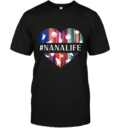 Hash Tag Nana Life Grandmom Shirt T-Shirt Black