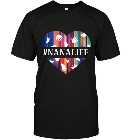 Hash Tag Nana Life Grandmom Shirt T-Shirt Black